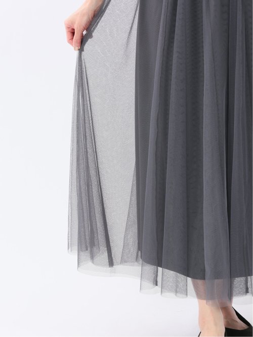 チャームベリーチック/CHRM BERRY TIC チュール無地 ギャザースカート