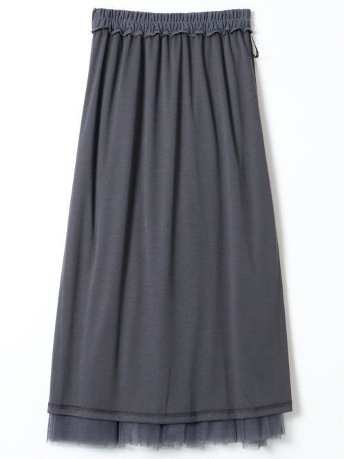 チャームベリーチック/CHRM BERRY TIC チュール無地 ギャザースカート