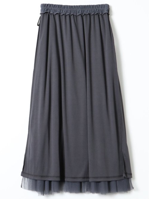 チャームベリーチック/CHRM BERRY TIC チュール無地 ギャザースカート