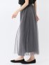 チャームベリーチック/CHRM BERRY TIC チュール無地 ギャザースカート