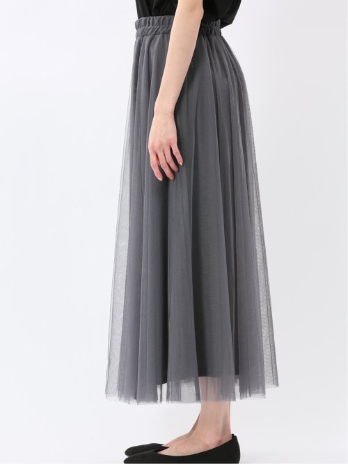 チャームベリーチック/CHRM BERRY TIC チュール無地 ギャザースカート