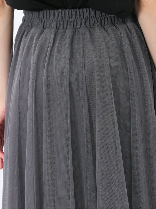 チャームベリーチック/CHRM BERRY TIC チュール無地 ギャザースカート