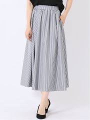 チャームベリーチック/CHRM BERRY TIC ストライプ プリント ギャザー スカート