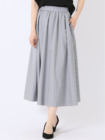 チャームベリーチック/CHRM BERRY TIC ストライプ プリント ギャザー スカート