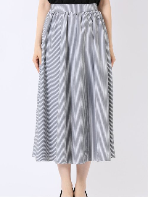 チャームベリーチック/CHRM BERRY TIC ストライプ プリント ギャザー スカート