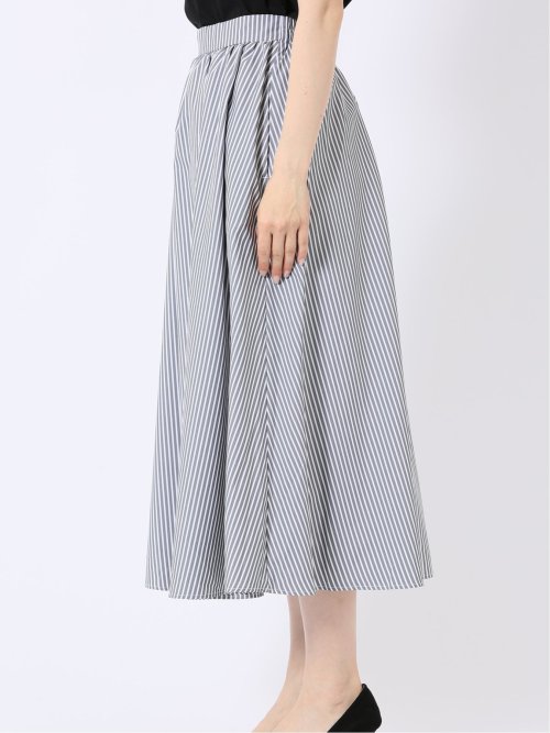 チャームベリーチック/CHRM BERRY TIC ストライプ プリント ギャザー スカート