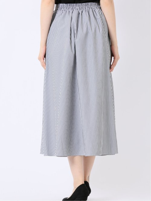 チャームベリーチック/CHRM BERRY TIC ストライプ プリント ギャザー スカート