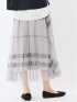 チャームベリーチック/CHRM BERRY TIC チュールチェック柄 ギャザースカート