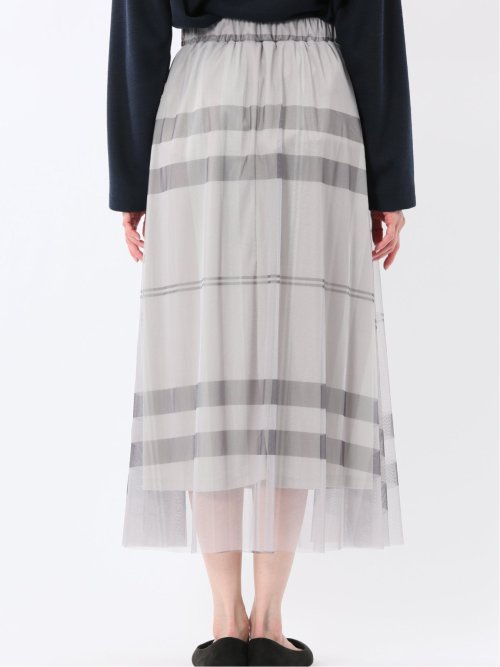 チャームベリーチック/CHRM BERRY TIC チュールチェック柄 ギャザースカート