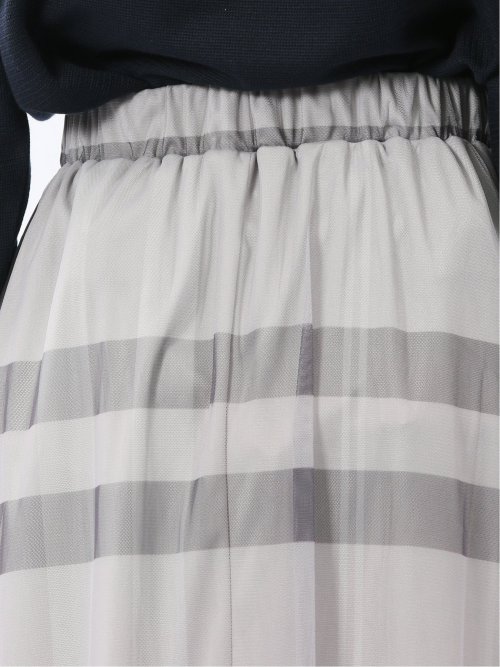 チャームベリーチック/CHRM BERRY TIC チュールチェック柄 ギャザースカート