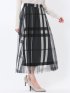 チャームベリーチック/CHRM BERRY TIC チュールチェック柄 ギャザースカート