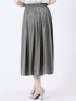 チャームベリーチック/CHRM BERRY TIC サテン 消し プリーツ ロング スカート