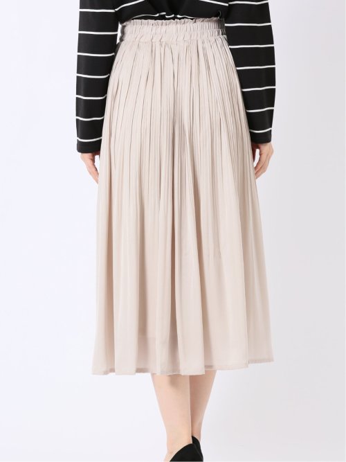 チャームベリーチック/CHRM BERRY TIC サテン 消し プリーツ ロング スカート