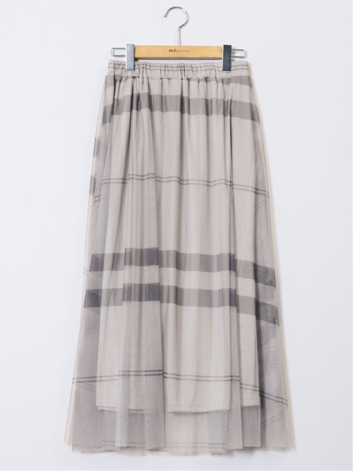 チャームベリーチック/CHRM BERRY TIC チュールチェック柄 ギャザースカート