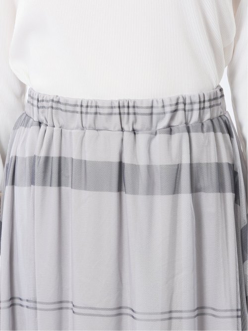 チャームベリーチック/CHRM BERRY TIC チュールチェック柄 ギャザースカート