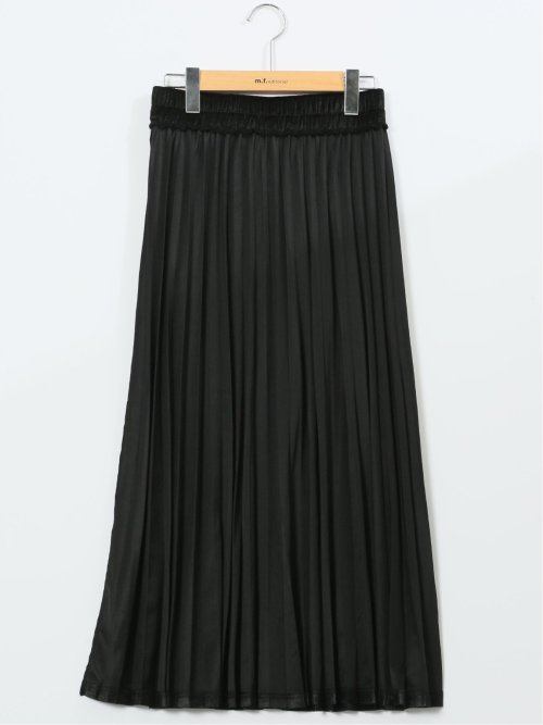 チャームベリーチック/CHRM BERRY TIC ストレッチベロア プリーツ ロングスカート