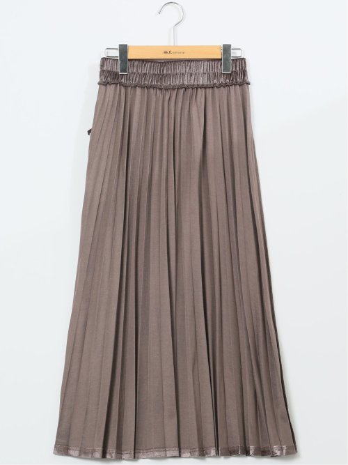 チャームベリーチック/CHRM BERRY TIC ストレッチベロア プリーツ ロングスカート