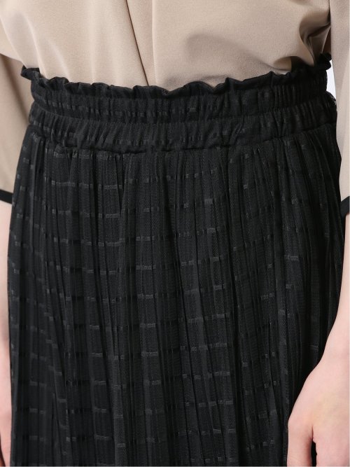 チャームベリーチック/CHRM BERRY TIC チェック柄レースチュール プリーツスカート