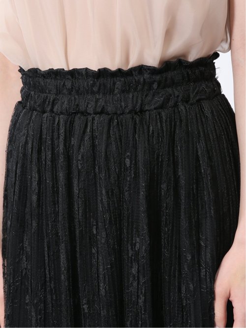 チャームベリーチック/CHRM BERRY TIC 花柄レースチュール プリーツスカート