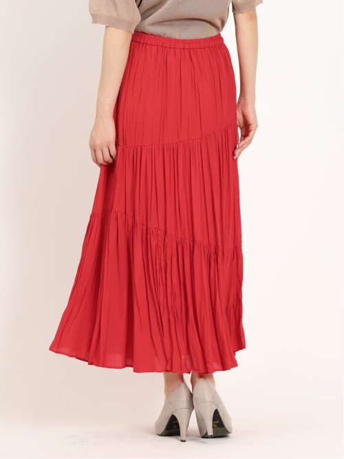 ティアード プリーツロングスカート