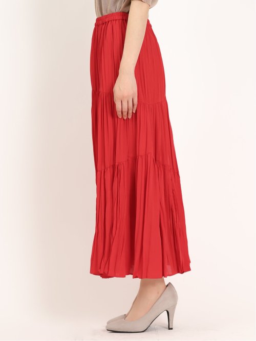 ティアード プリーツロングスカート