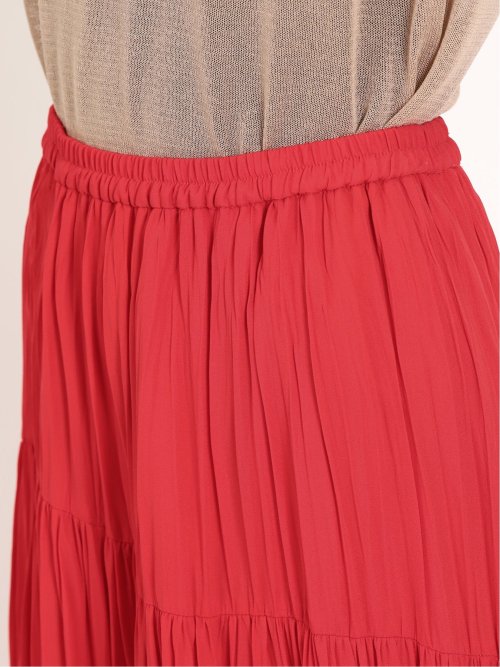 ティアード プリーツロングスカート