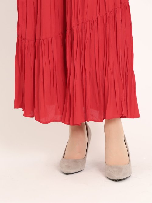 ティアード プリーツロングスカート