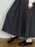 pleats long skirt