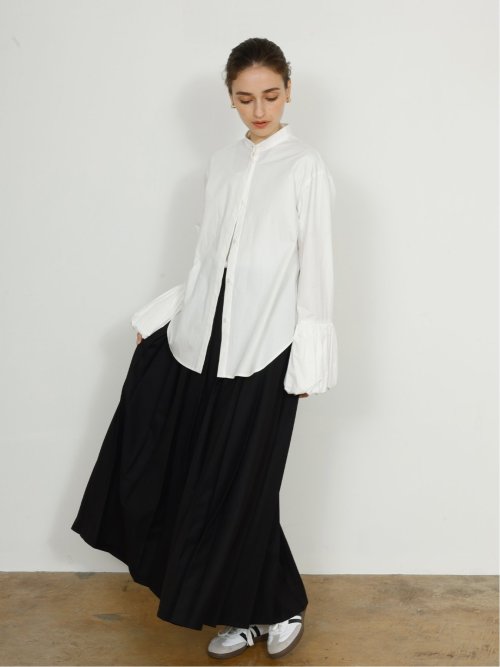 pleats long skirt