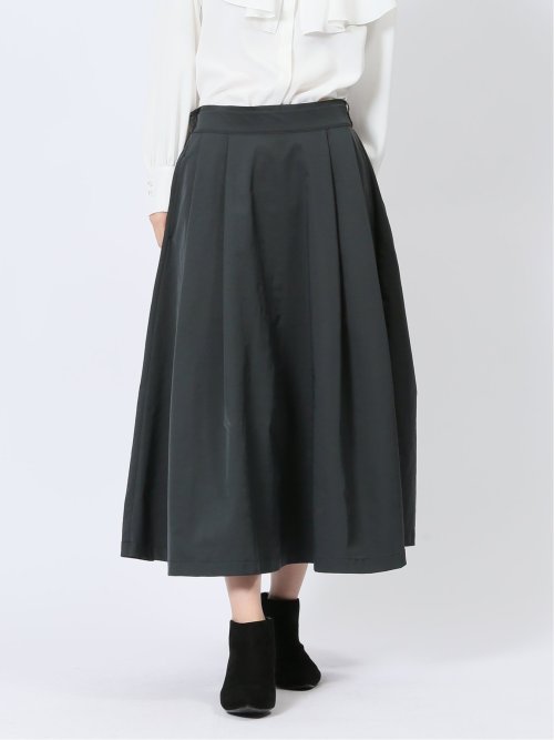 ストレッチ Aライン タックスカート