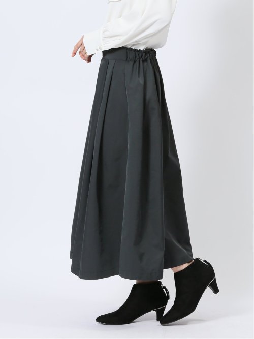 ストレッチ Aライン タックスカート