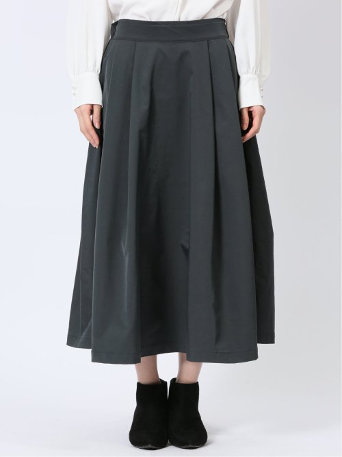 ストレッチ Aライン タックスカート