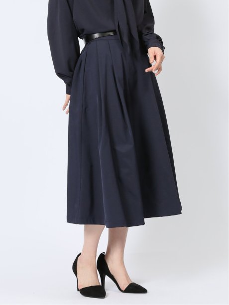 ストレッチ Aライン タックスカート