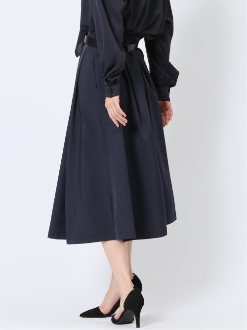 ストレッチ Aライン タックスカート