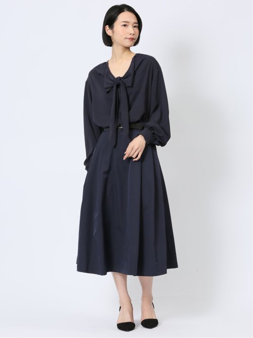 ストレッチ Aライン タックスカート