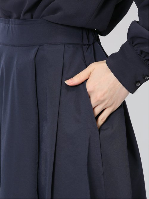 ストレッチ Aライン タックスカート