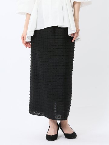 フリル ロングタイトスカート