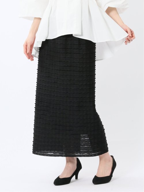 フリル ロングタイトスカート