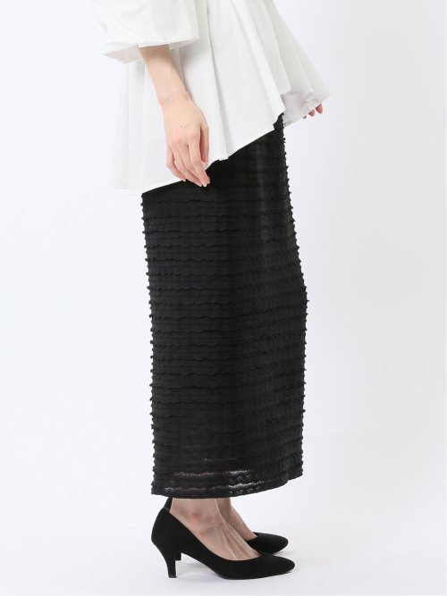 フリル ロングタイトスカート