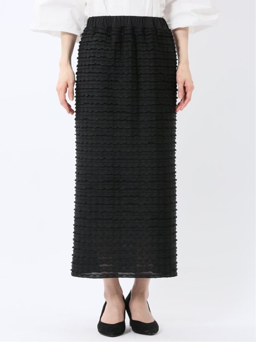 フリル ロングタイトスカート