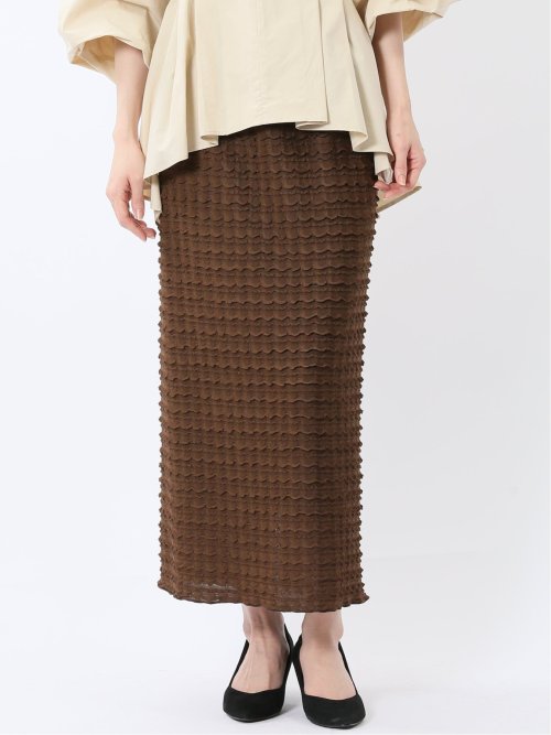 フリル ロングタイトスカート