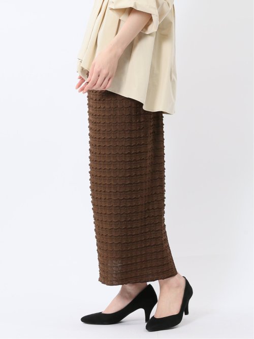 フリル ロングタイトスカート