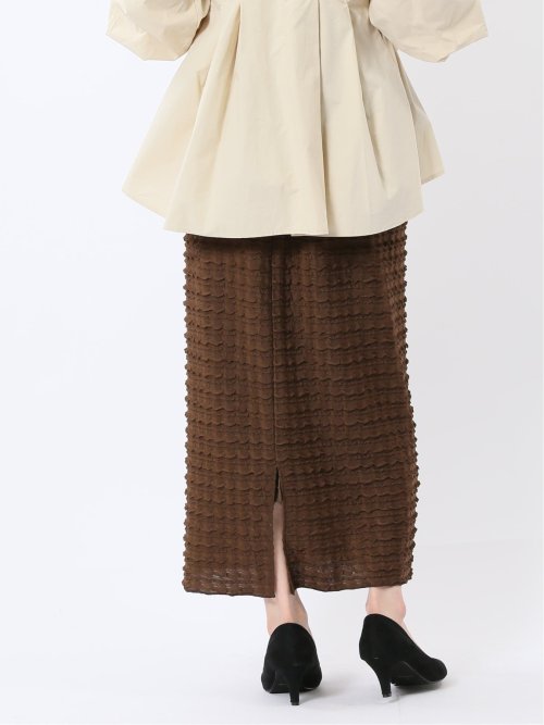 フリル ロングタイトスカート