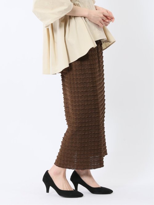 フリル ロングタイトスカート