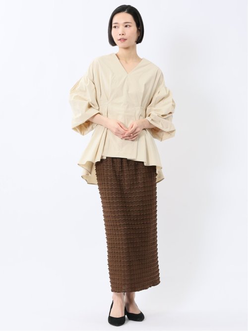 フリル ロングタイトスカート