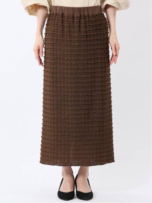 フリル ロングタイトスカート