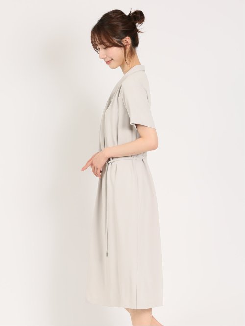 ダブルクロス サックワンピース ライトグレー(セットアップ可能)