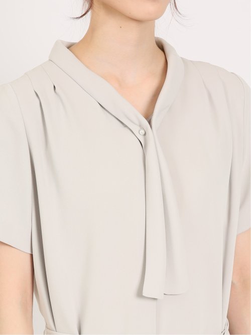 ダブルクロス サックワンピース ライトグレー(セットアップ可能)