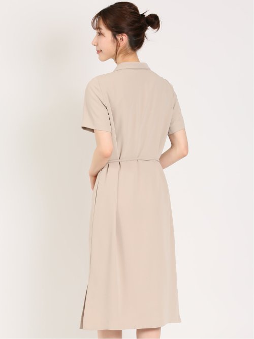ダブルクロス サックワンピース ベージュ(セットアップ可能)