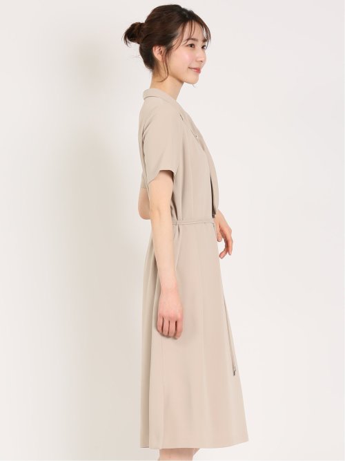 ダブルクロス サックワンピース ベージュ(セットアップ可能)